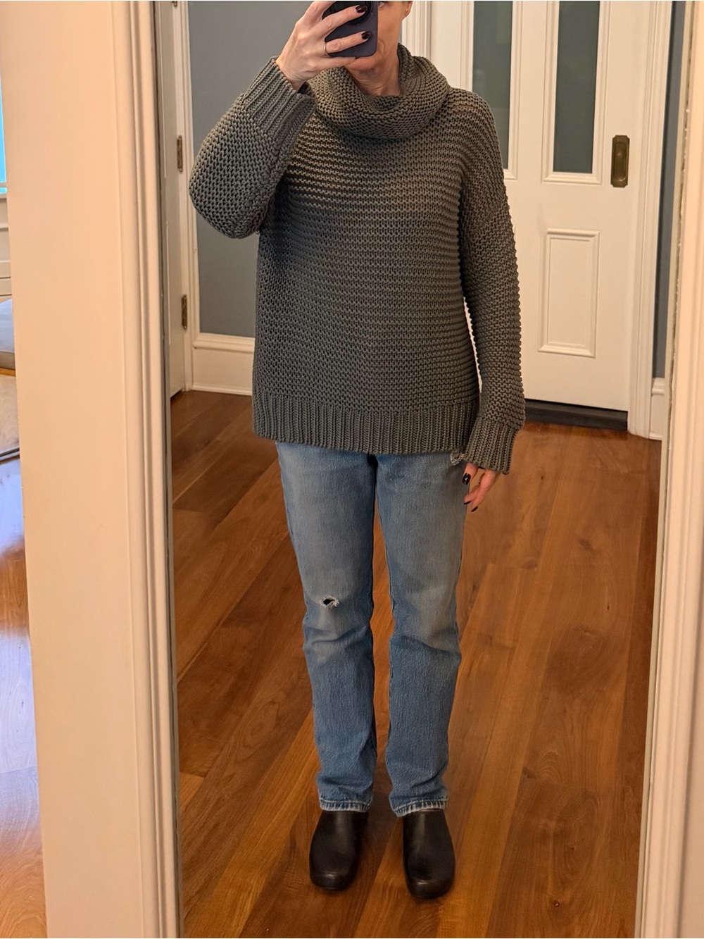 Cozy Cable Knit Women's Sweater in Sage Green